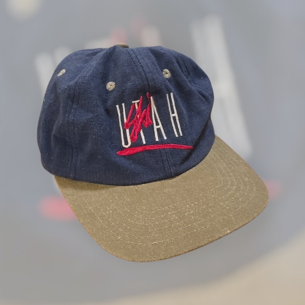 VTG Ski Utah‎ Greatest Snow On Earth Navy Strapback Hat SCI Cotton Ski Country